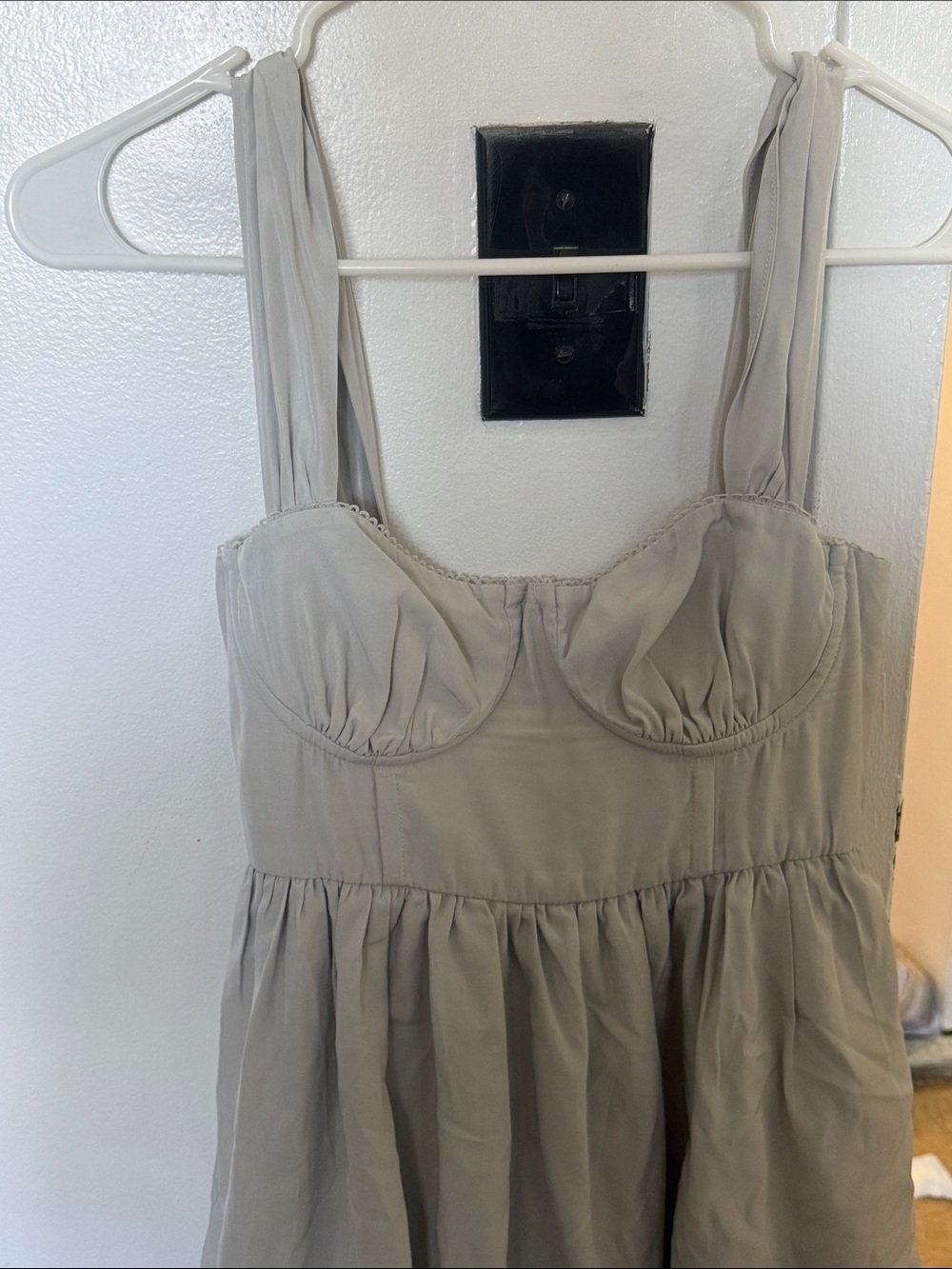 WeWoreWhat Light Gray Bustier Midi Dress